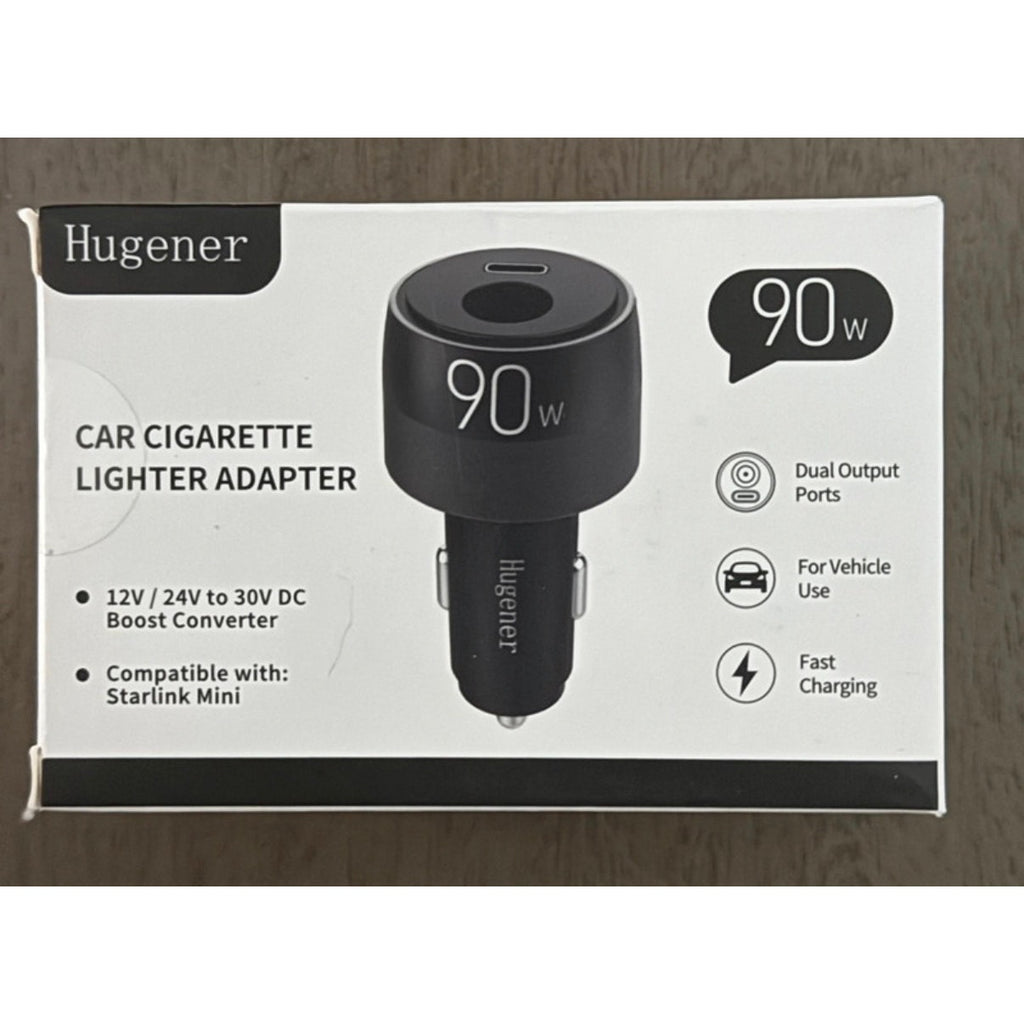 Adapter 60W for Starlink Mini 12V–30V Step‑Up Converter with USB‑C 27W NEW