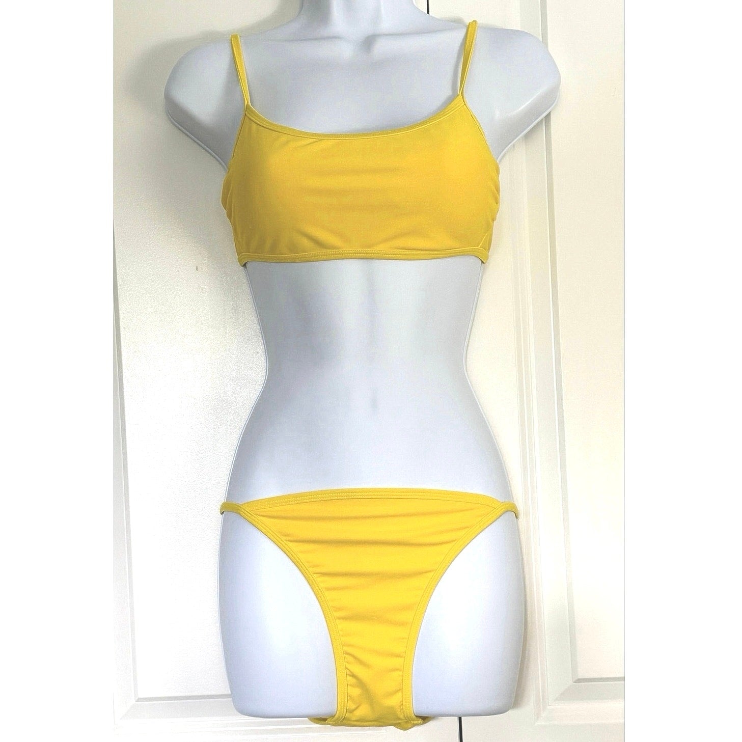 Wild Fable Yellow Bikini Set Small Wrap Strap Top & Matching Bottoms NWT