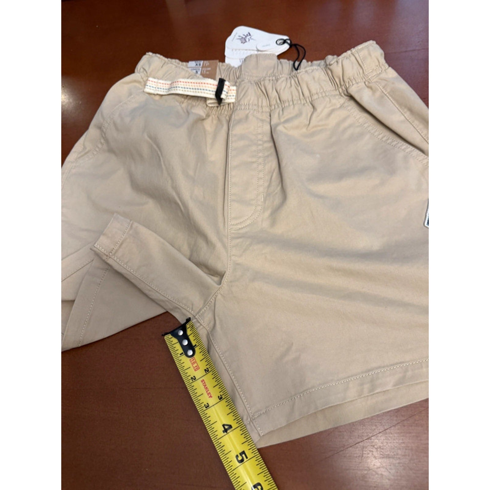 Prana Orig. Co-Ed Collection Mojave Shorts Khaki 5" inseam Women Small / Men XS