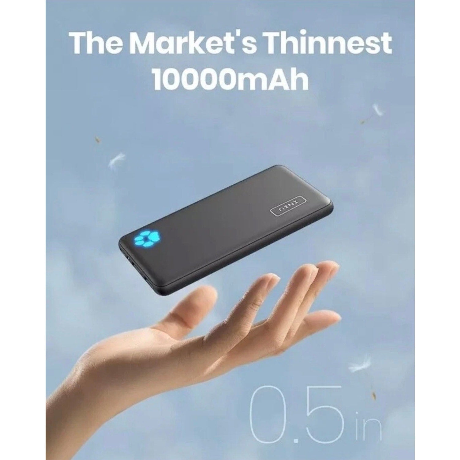 INIU 10000mAh Ultra‑Slim Power Bank USB‑C & USB-A  Fast Charge Pro Portable NEW