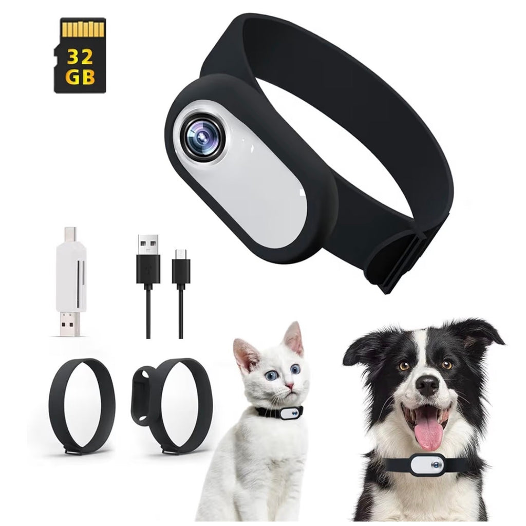 Collar-Mounted Wireless Mini Video Recording Easy Attach Pet Action Camera NIB