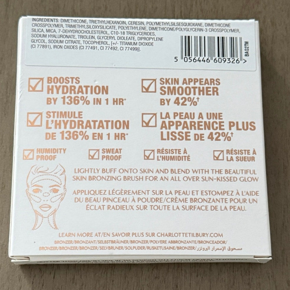 Charlotte Tilbury Beautiful Skin Cream Bronzer Fair Hyaluronic Acid Retail $60