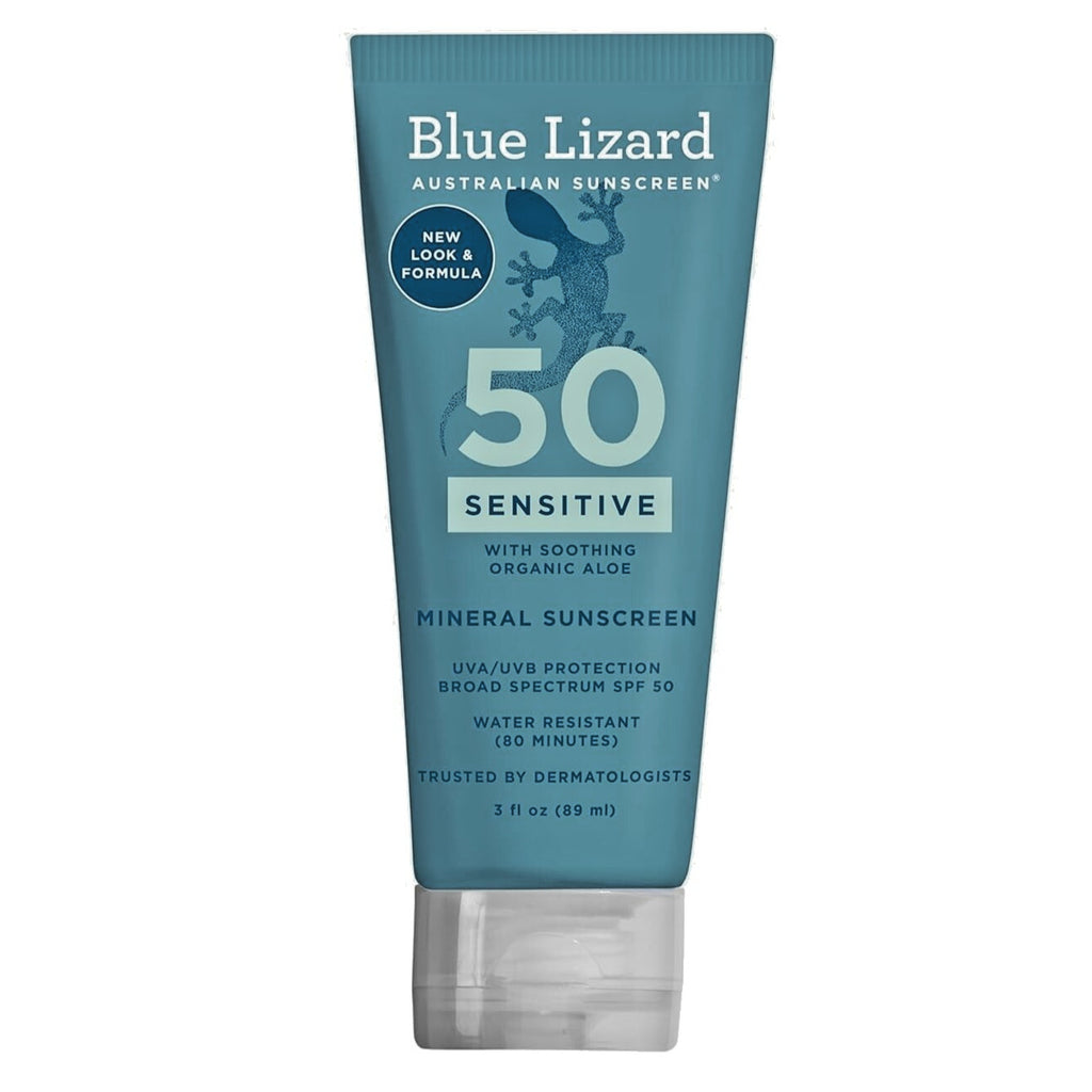Blue Lizard SENSITIVE Mineral Sunscreen with Zinc Oxide, SPF 50+ Water Resistant
