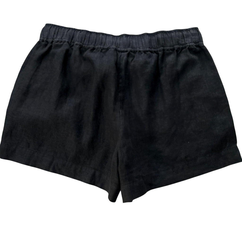 Sanctuary Linen Tie Waist Shorts w/ Side Pockets Onyx Charcoal Sz Small NWOT