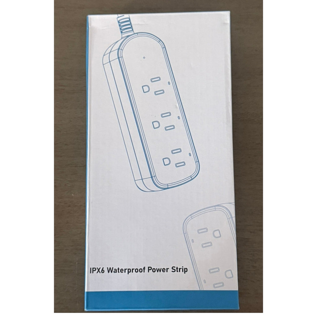 Weatherproof Outdoor Power Strip 6FT Cord, 3 Outlets, Waterproof Surge Protector