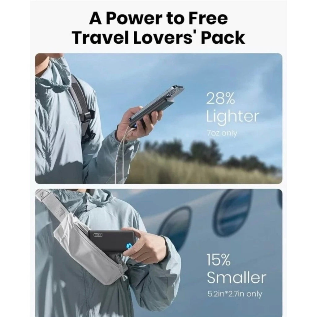 INIU 10000mAh Ultra‑Slim Power Bank USB‑C & USB-A  Fast Charge Pro Portable NEW