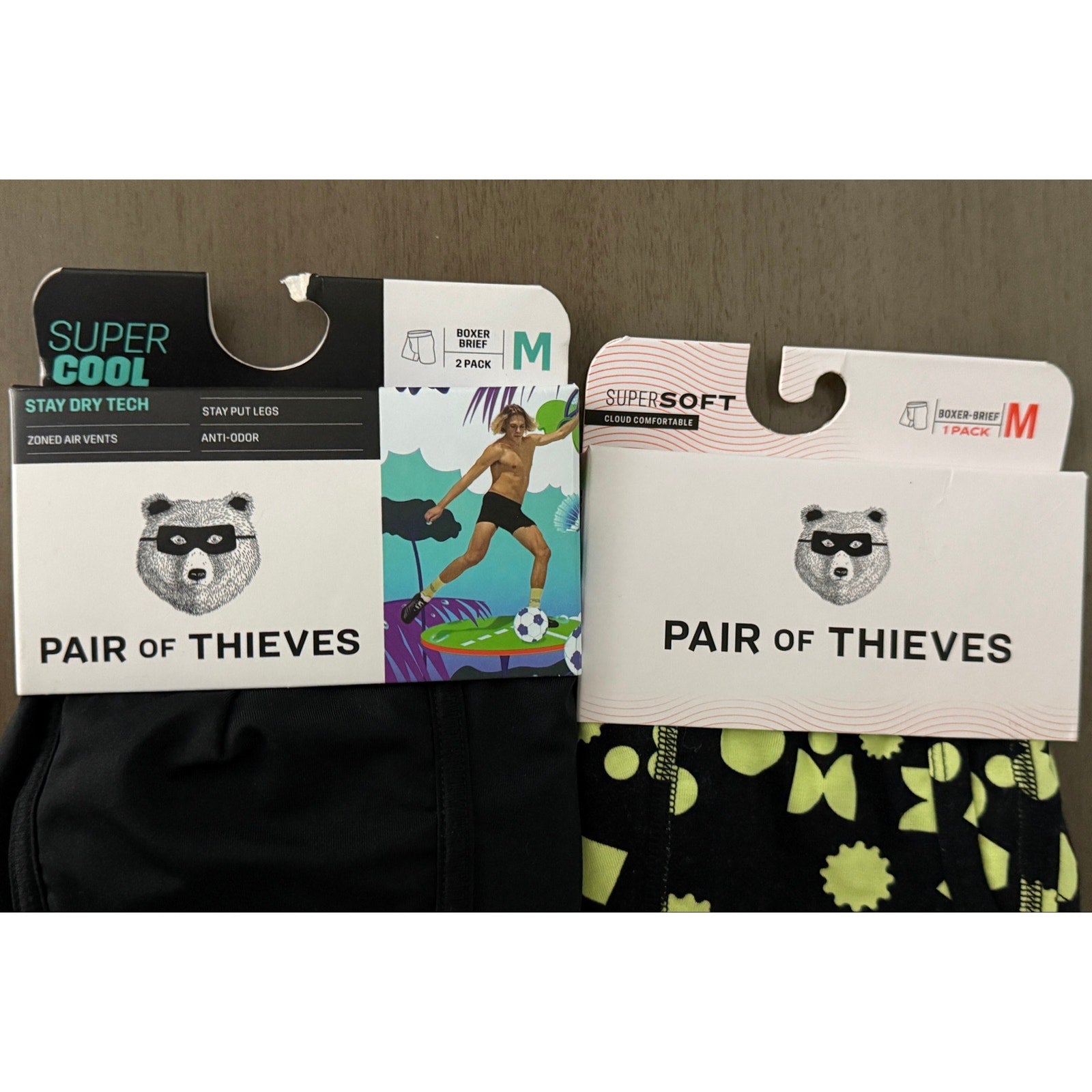 Pair of Thieves Men's Boxer Brief Underwear Size Med  31"-33" New Packs 3 Pair