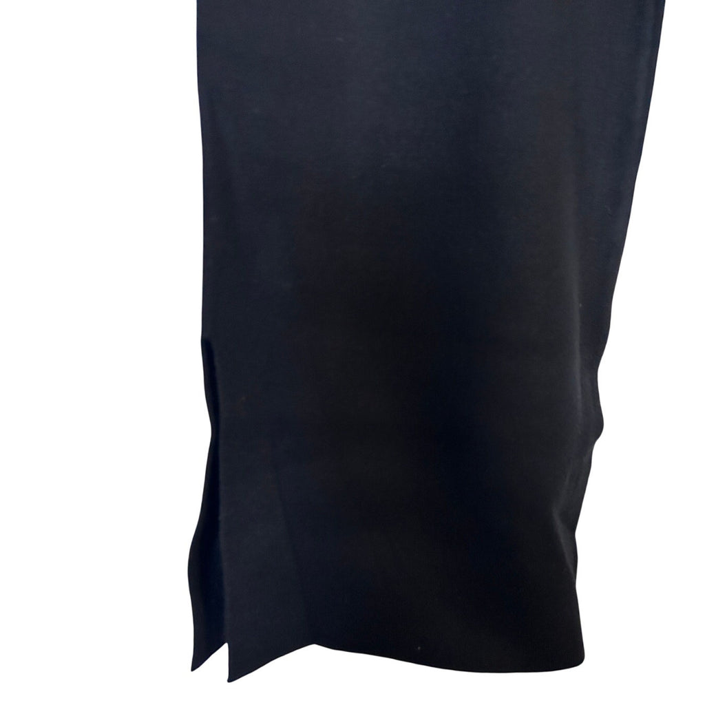 New Monrow Sweater Knit Bootcut Black Pant Feature Ankle Accent Slits Sz XS NWT