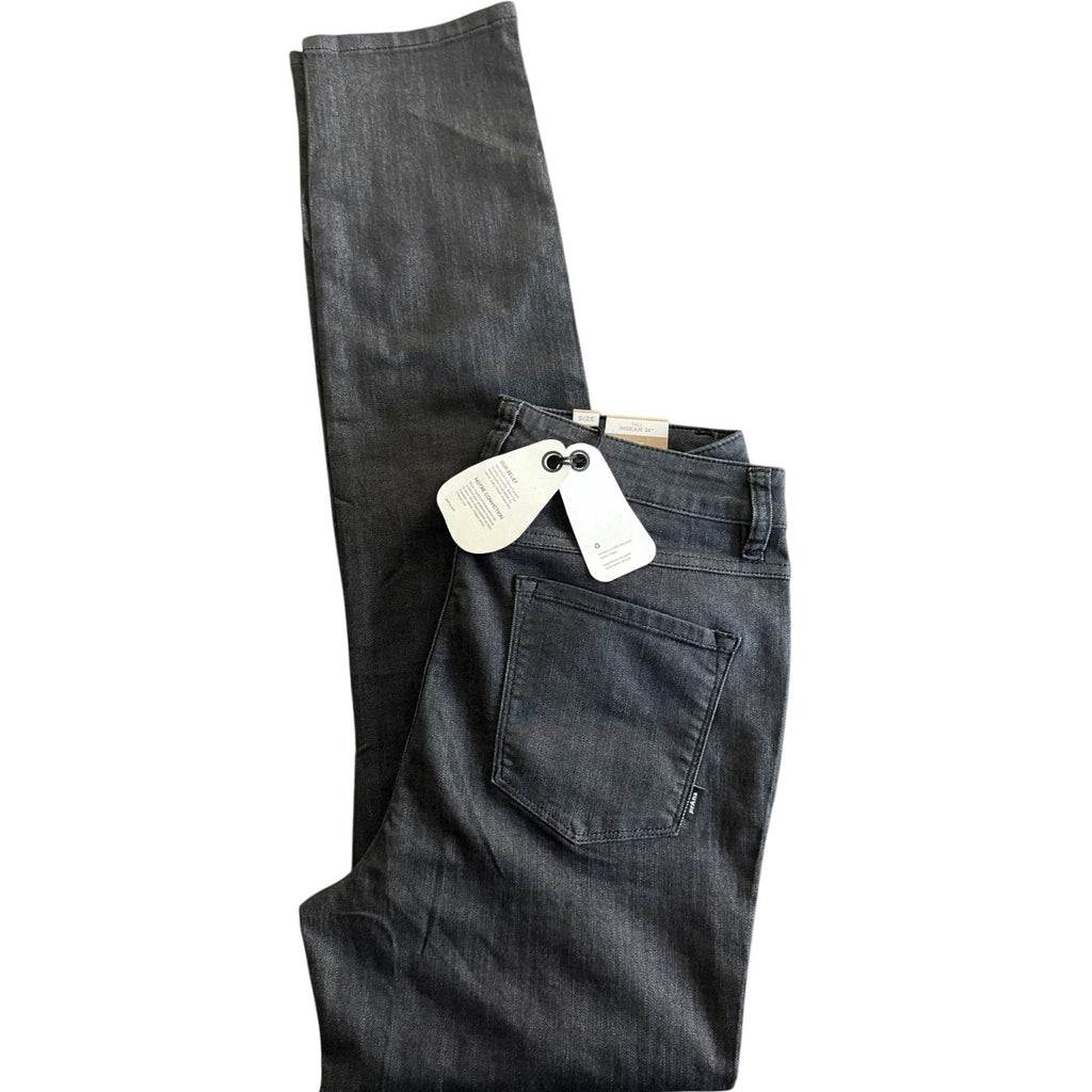 PrAna Kayla Organic Cotton Stretch High Rise Jeans Gray Women 8 / 29 x 34 NWT