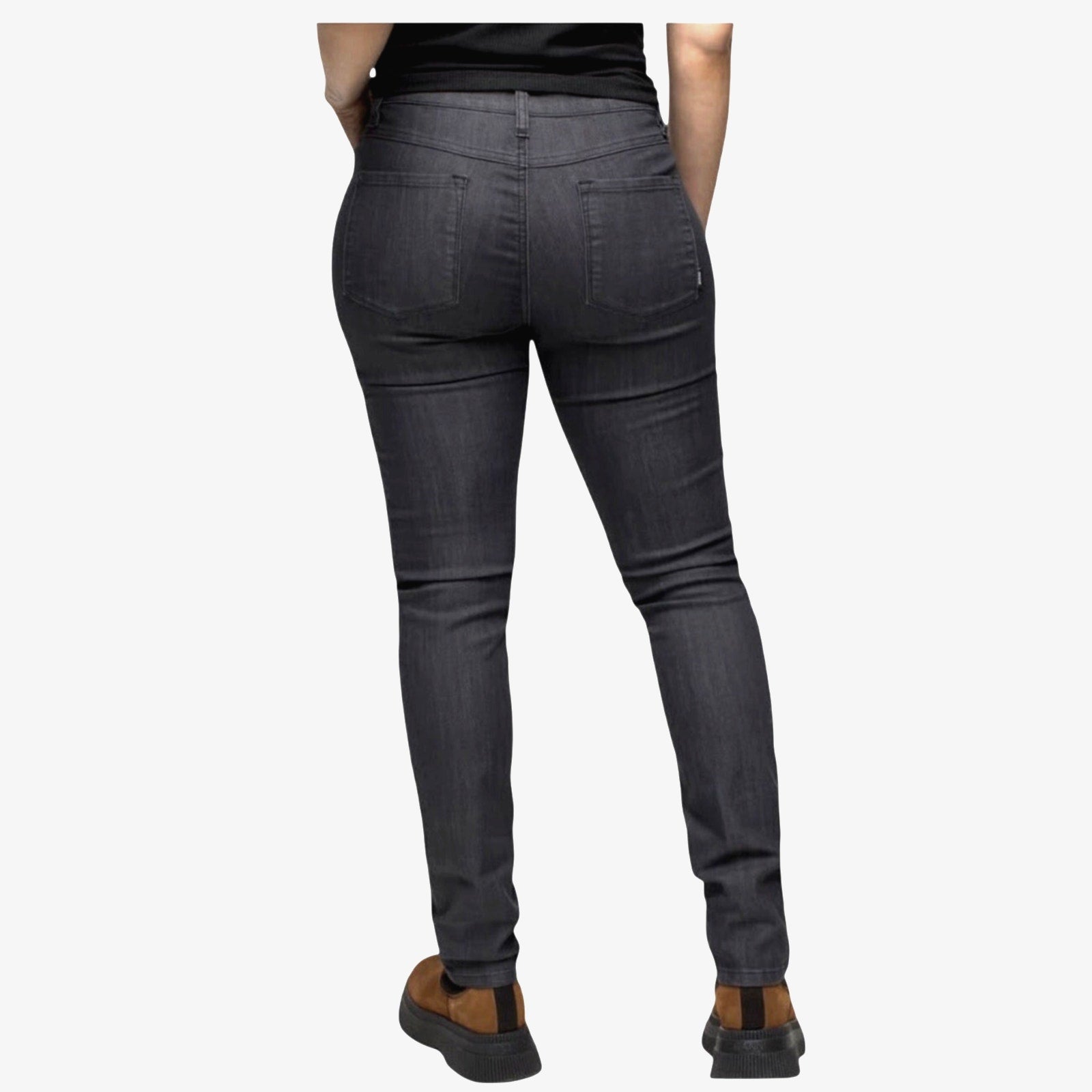 PrAna Kayla Organic Cotton Stretch High Rise Jeans Gray Women 8 / 29 x 34 NWT