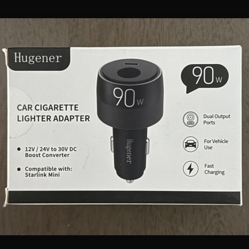 Adapter 60W for Starlink Mini 12V–30V Step‑Up Converter with USB‑C 27W NEW
