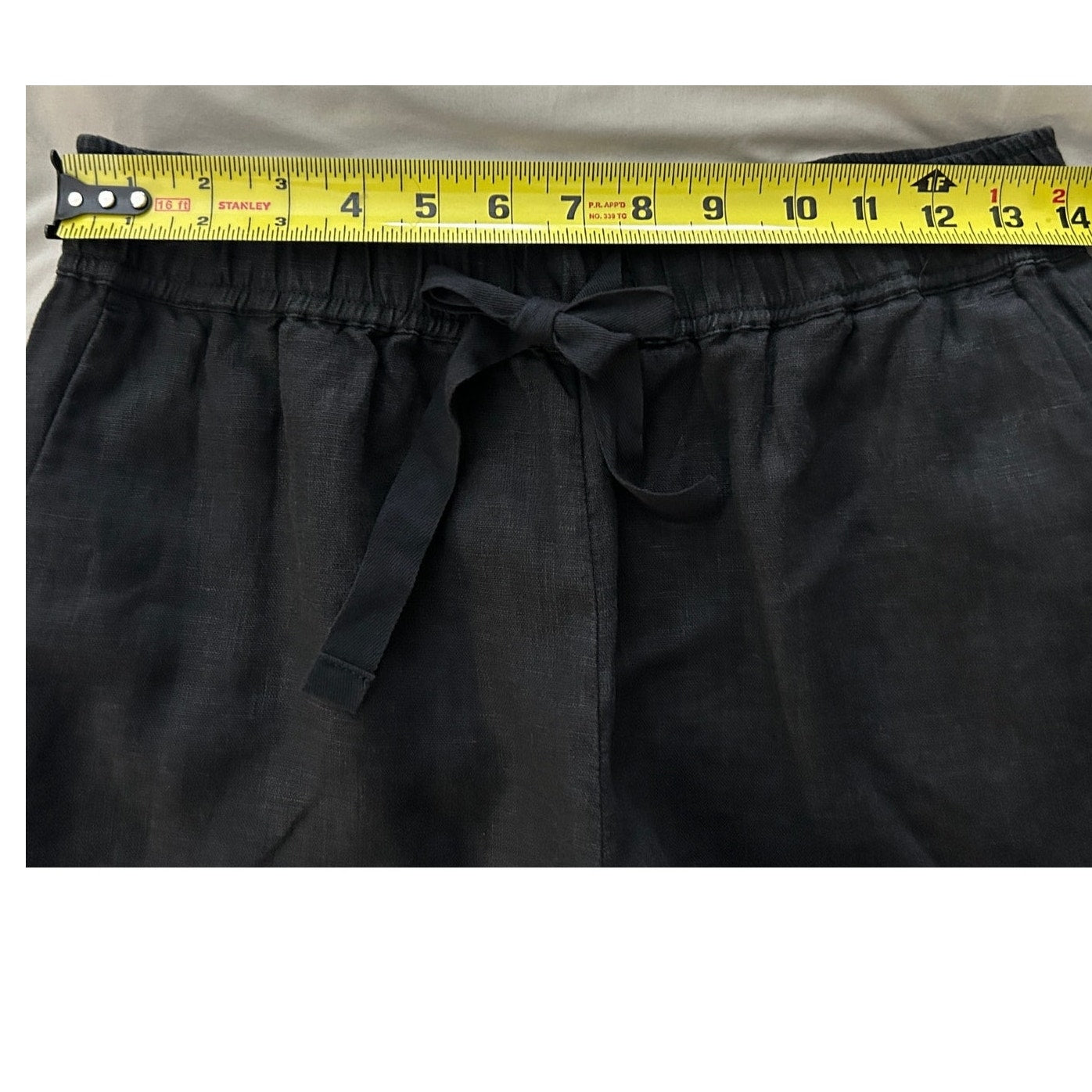Sanctuary Linen Tie Waist Shorts w/ Side Pockets Onyx Charcoal Sz Small NWOT