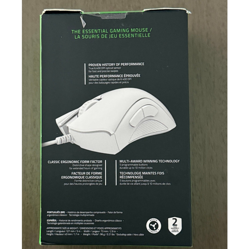 Sealed Razer Death Adder Gaming Mouse White Sealed Box