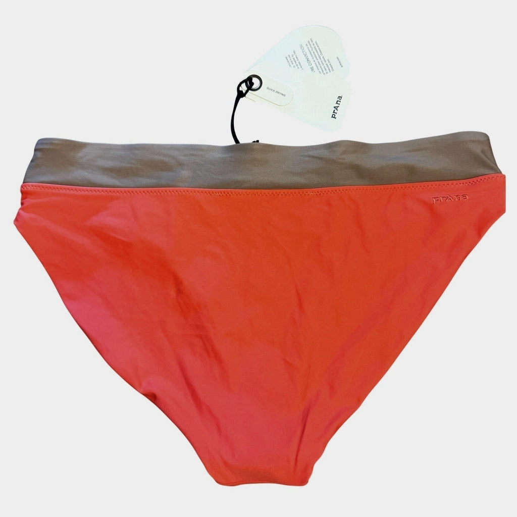 Womens Prana Baja Bound Summer Wave Bikini Swim Bottom Sz Small Color Rose Fire