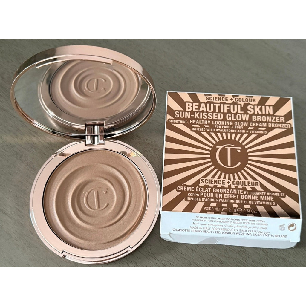 Charlotte Tilbury Beautiful Skin Cream Bronzer Fair Hyaluronic Acid Retail $60