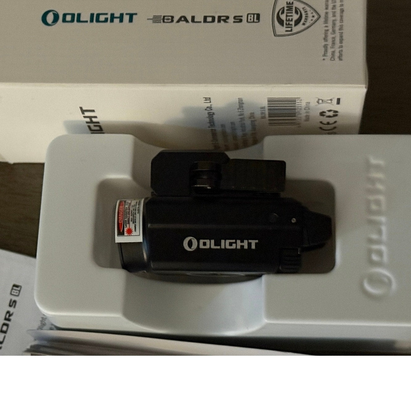 Olight Baldr S BL Rechargeable 800 Lumens Rail Mounted Weapon Light w/Blue Laser