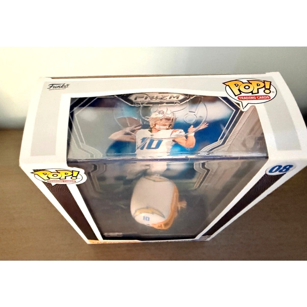 Justin Herbert Funko Pop Trading Card #08 Panini Prizm NFL Chargers Figure
