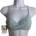 Roxy Light Blue Wrap Halter Bikini Top Size S  Swim Beach Surf Swimwear NWT