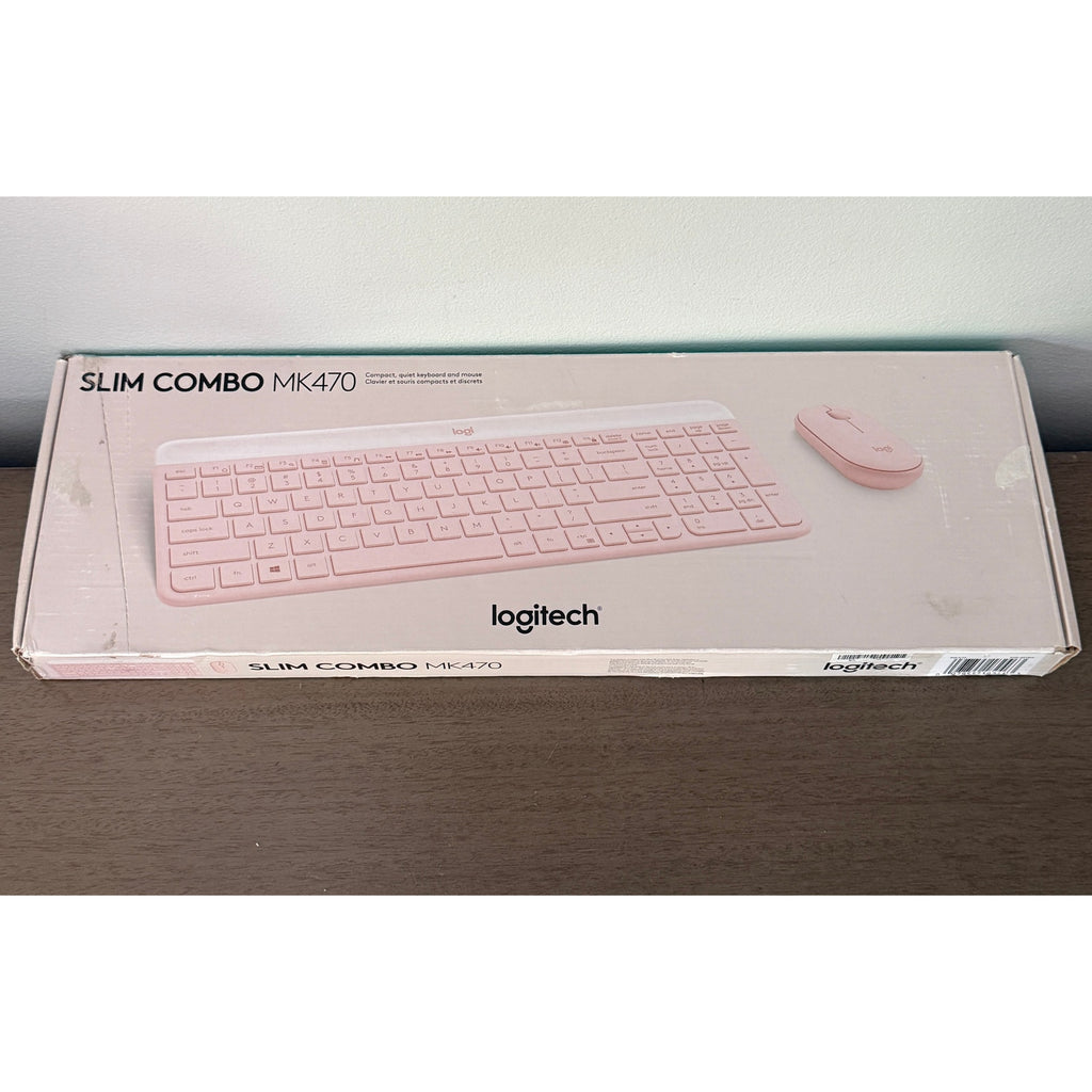 Logitech MK470 Keyboard PINK USB-A Low-Profile Full-Size Keyboard - NO MOUSE