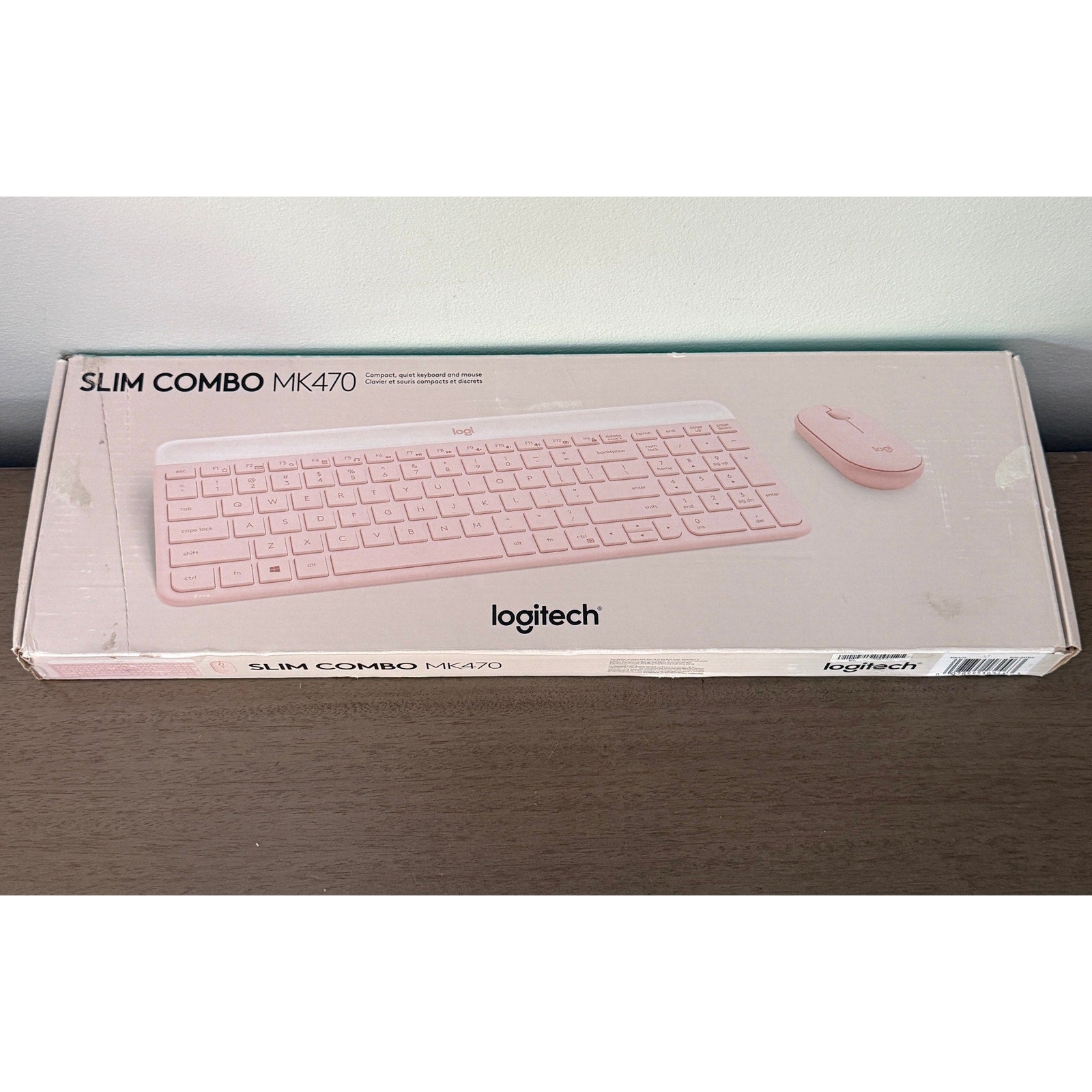 Logitech MK470 Keyboard PINK USB-A Low-Profile Full-Size Keyboard - NO MOUSE