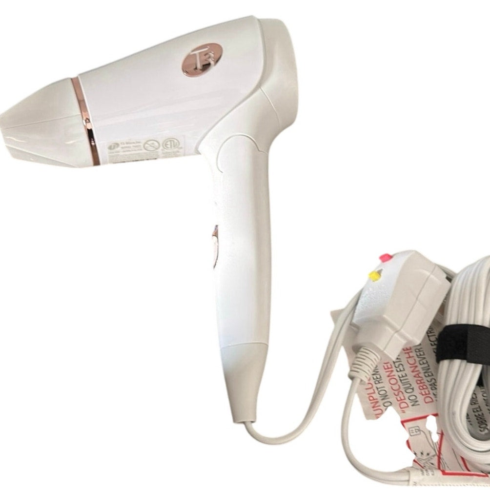 T3 Featherweight Compact Micro Dryer White #76851 Dual Voltage Travel 1200W NWOB