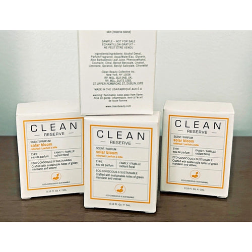 2 Clean Reserve Solar Bloom Eau de Parfum 2-PACK Rollerball 0.10 fl oz Each NIB