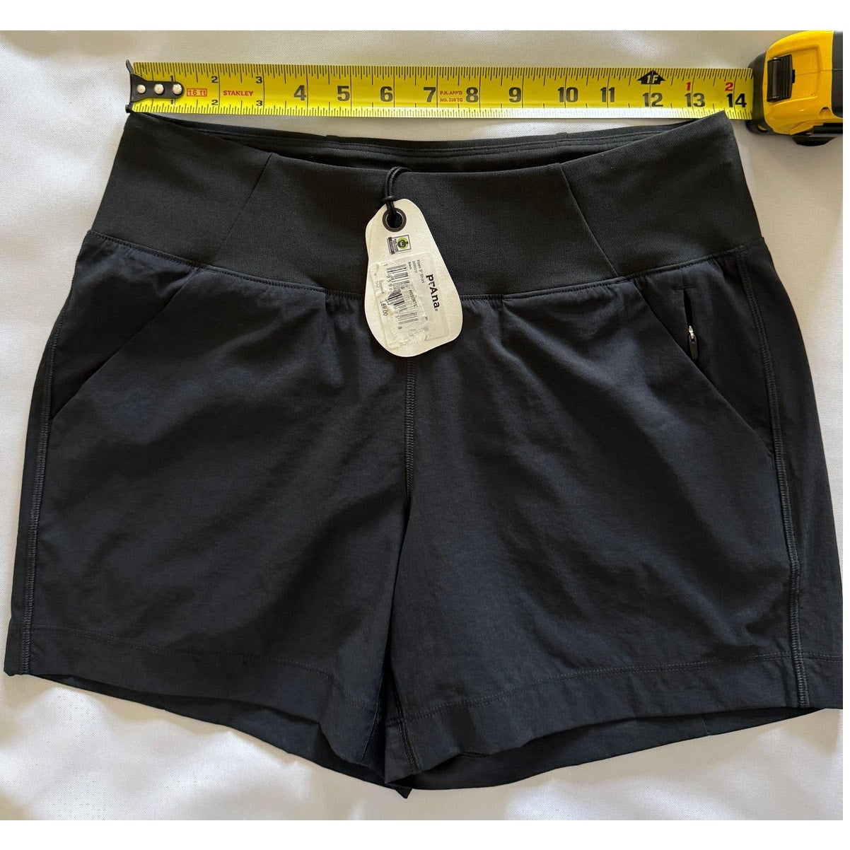 Women's Prana Koen Sz Small 5" Short Black Lightweight Hiking Activewear NWT