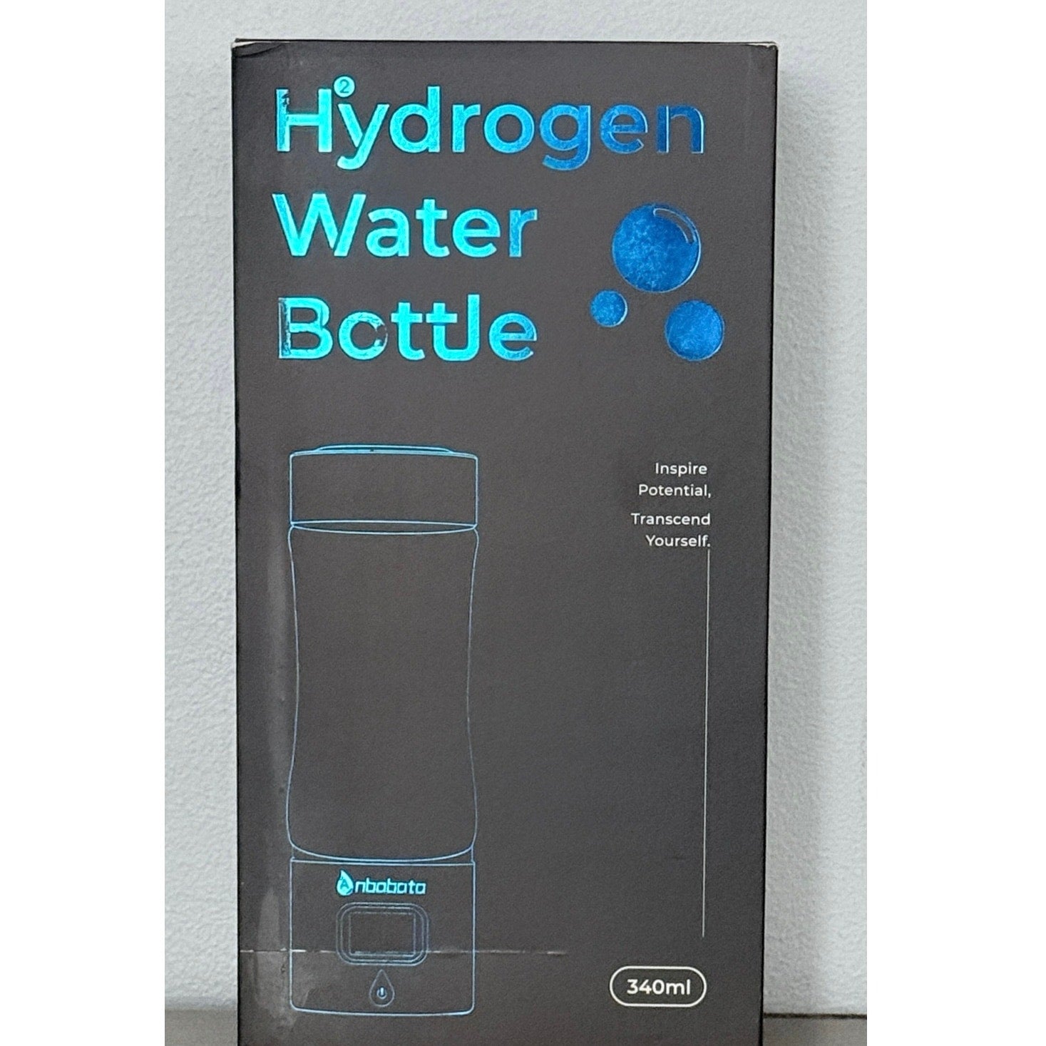 Hydrogen Water Bottle Generator SPE/PEM USB-C LED Timer Glass 11.5oz Pink NEW