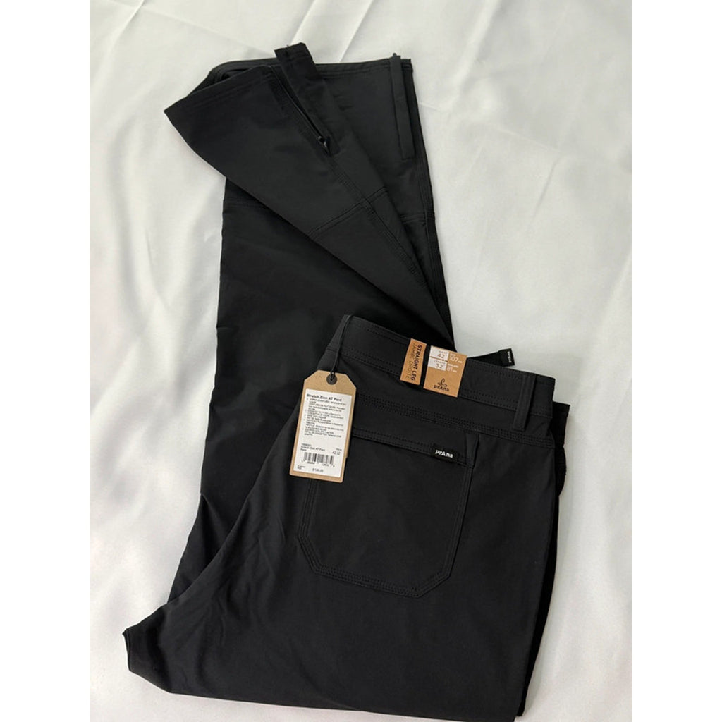 prAna Stretch Zion AT Technical Pants Standard Fit Black Mens Sz 42x32 NWT $135