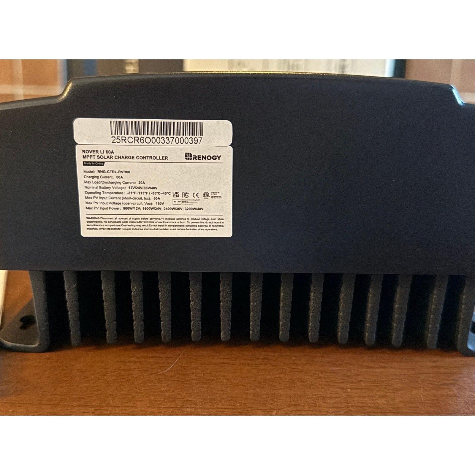 Renogy Rover 60A MPPT Solar Charge Controller 12/24/36/48V Auto LCD BRAND NEW