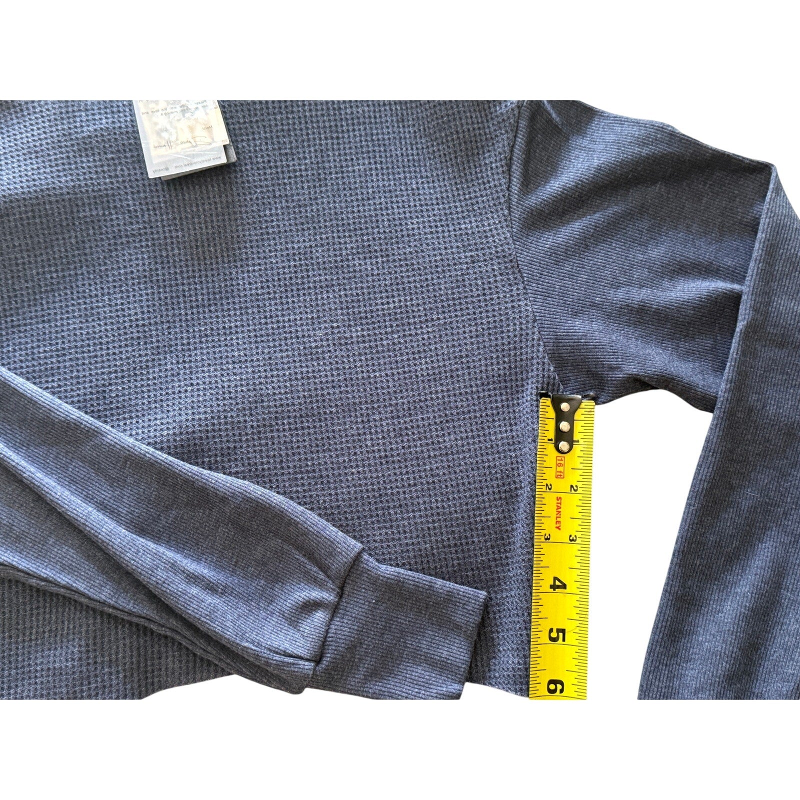 Twenty Montreal Everest Thermal Asymmetrical Crop Top Blue Obsidian Sz Small NWT