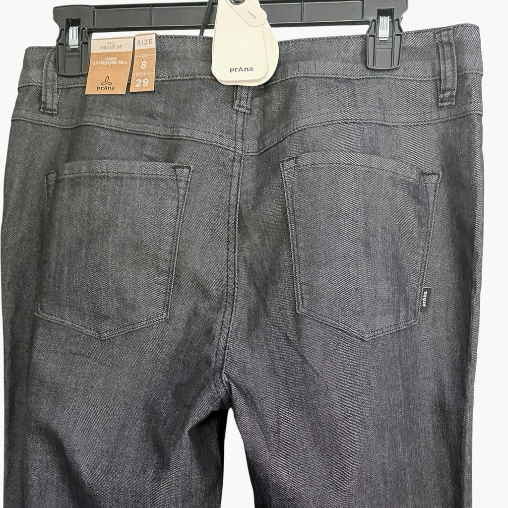 PrAna Kayla Organic Cotton Stretch High Rise Jeans Gray Women 8 / 29 x 34 NWT