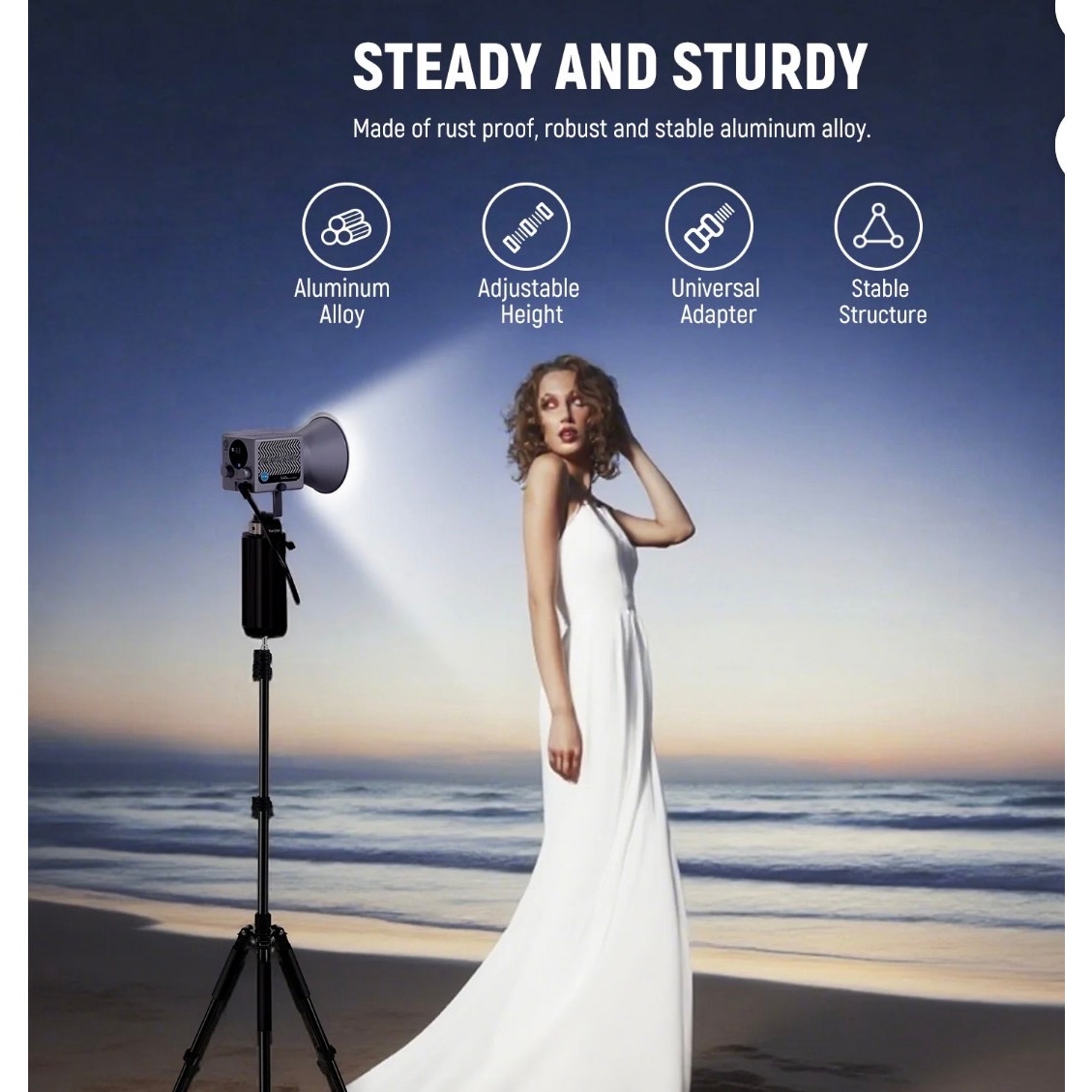 Neewer ST195 Photography Light Stand 1.5-6.4ft Aluminum Reversible Studio Tripod