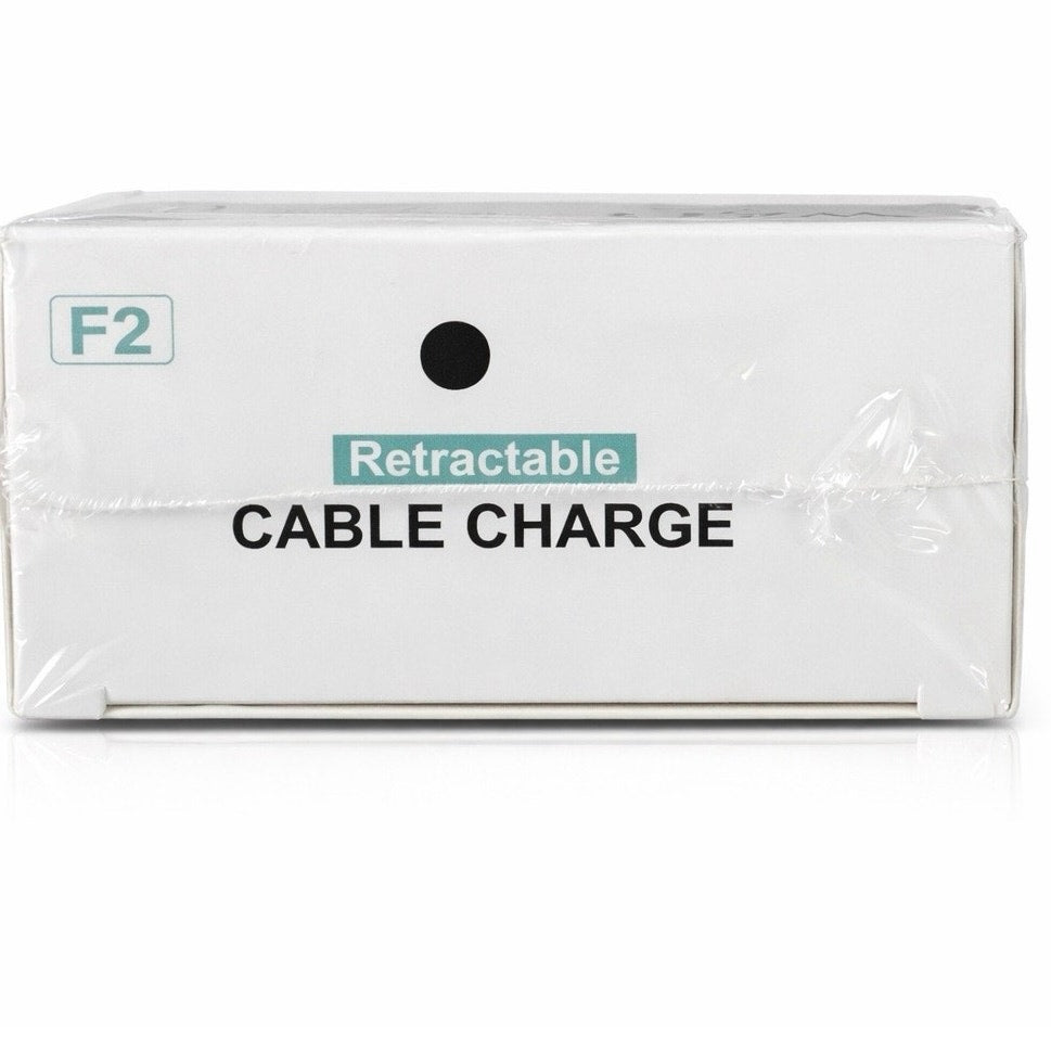 W&O F2 GaN Retractable Charger PD3.0 TypeC + Lightning Fast Charge Adapter Black