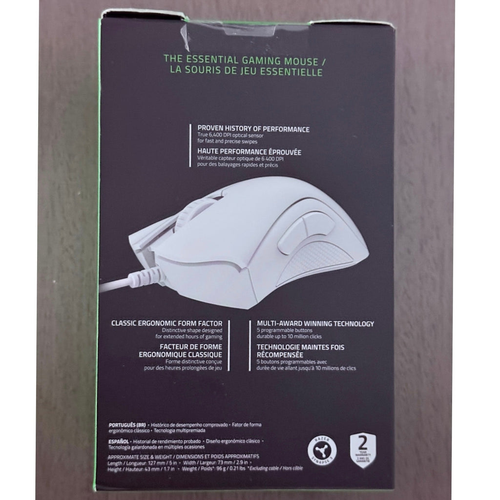 Sealed Razer Death Adder Gaming Mouse White Sealed Box