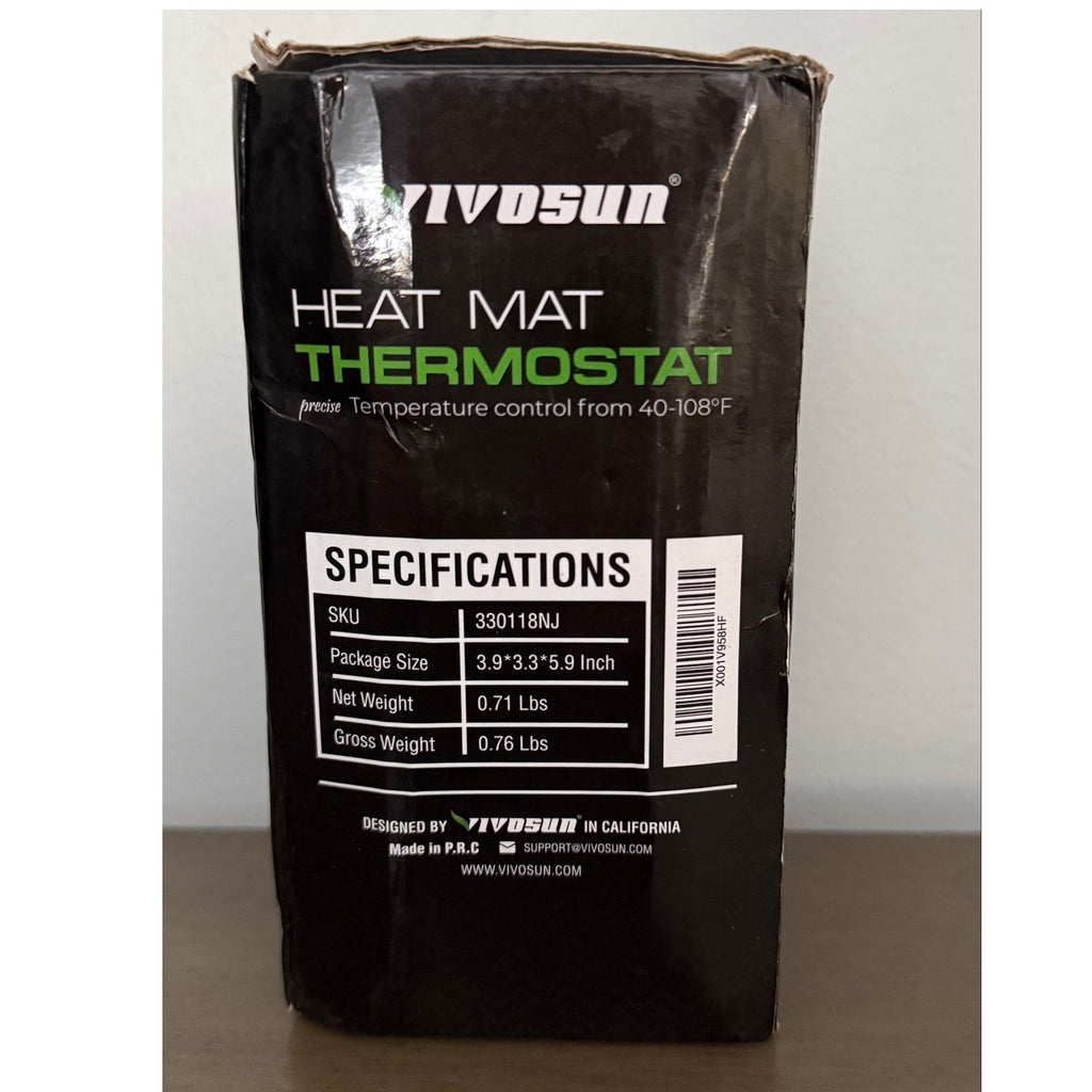 Heat Mat Thermostat – Digital Temperature Controller 40-108F Seedlings & Reptile