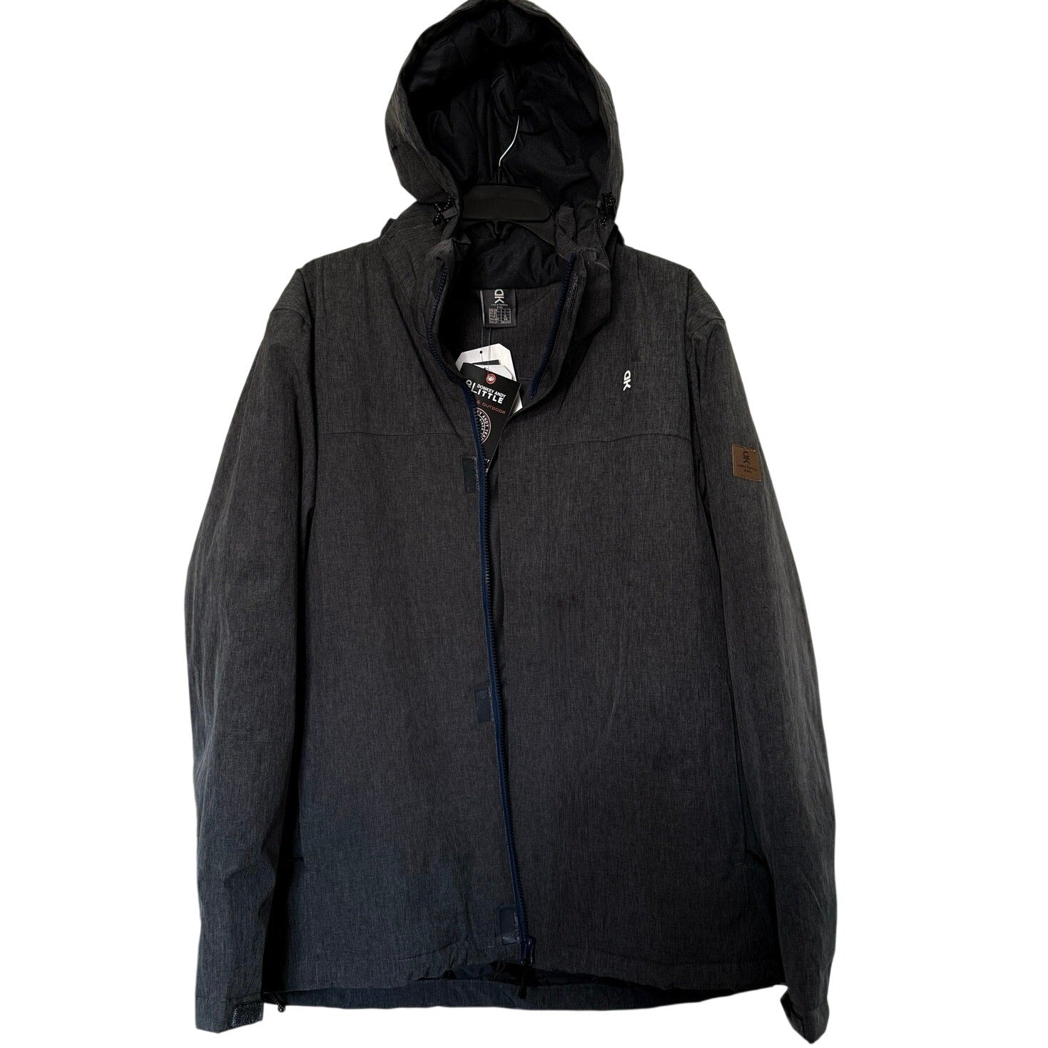 Little Donkey Andy Men’s Softshell Ski Snowboard Jacket Gray Opt Hood Size L NWT