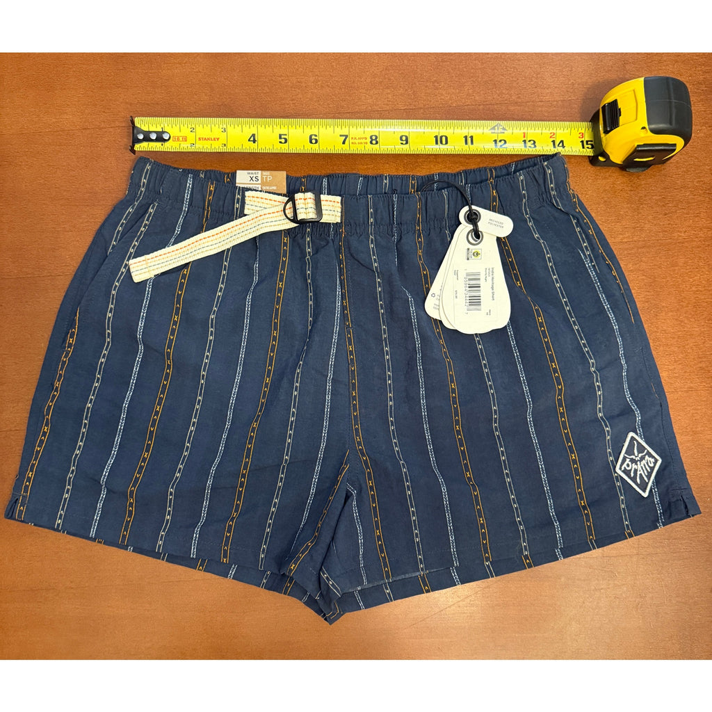 Womens Prana 90s Style Inspired Indio Heritage Shorts Stormy / Navy Sz Small 3"