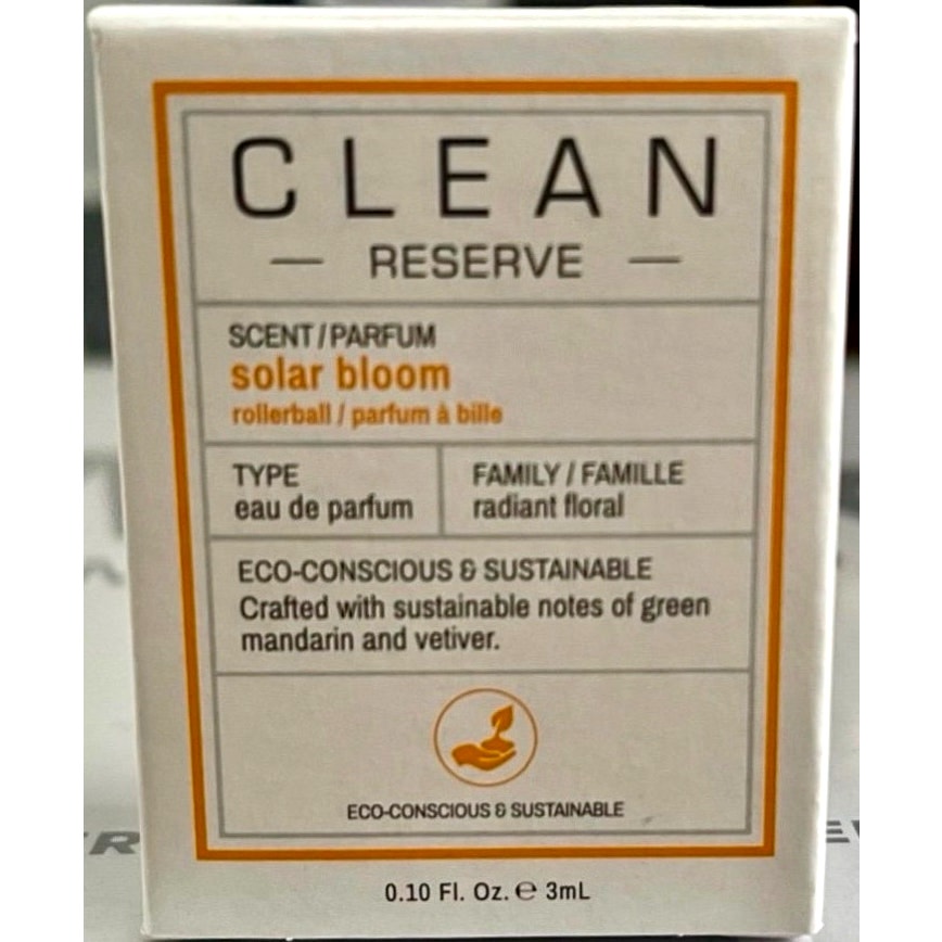 2 Clean Reserve Solar Bloom Eau de Parfum 2-PACK Rollerball 0.10 fl oz Each NIB