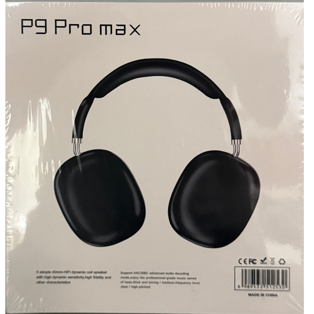 New Sealed P9 PRO MAX Headphones Noise Cancelling Bluetooth Earphones BLACK