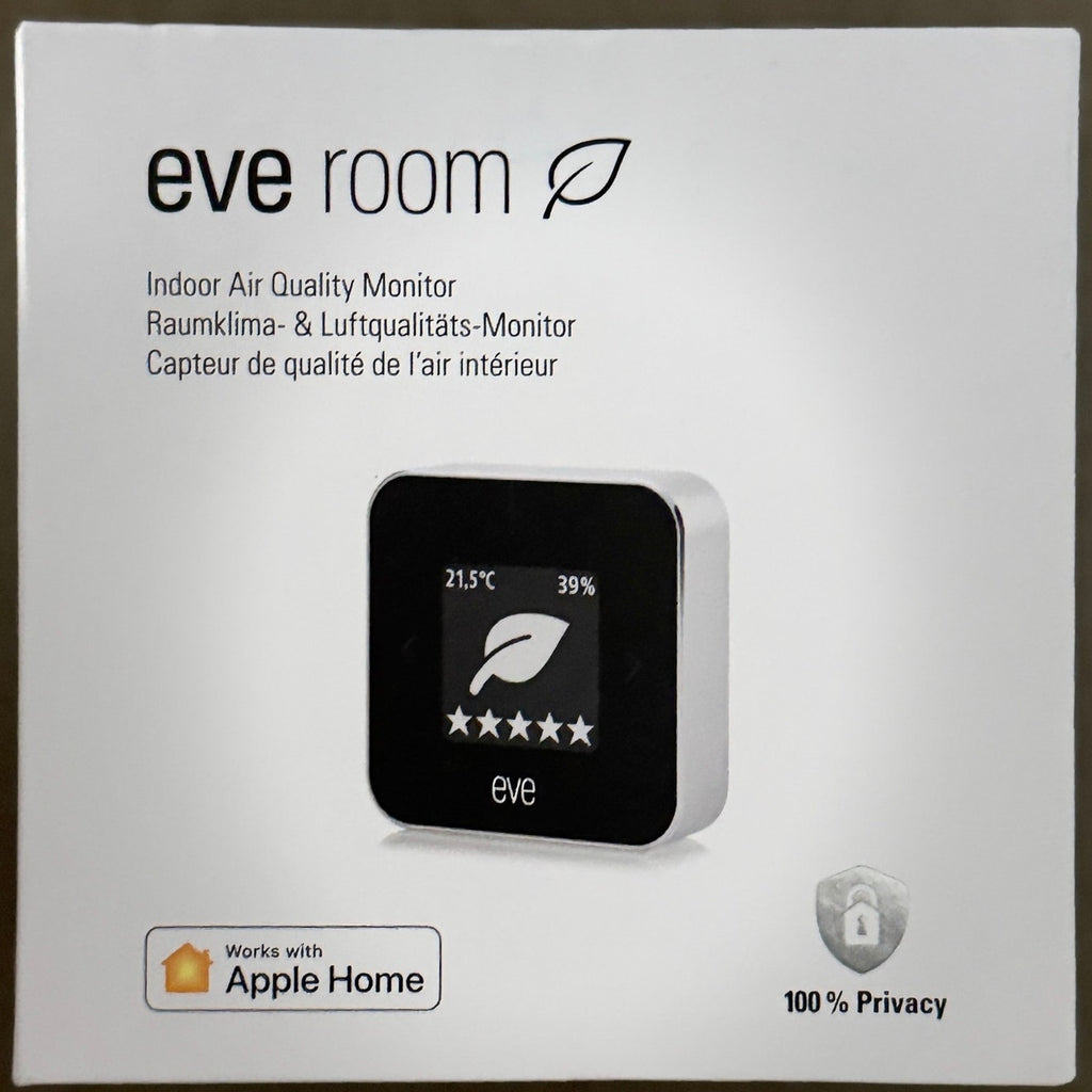 Eve Room Air Quality Monitor VOC Temp Humidity Sensor Home Kit E‑Ink Display NEW