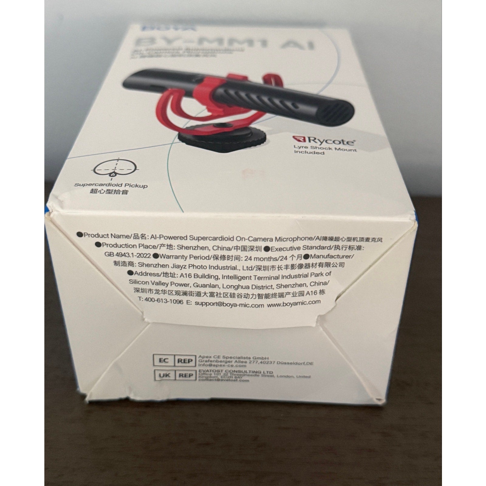 BOYA BY‑MM1 AI On‑Camera Microphone Kit w/ Cables, Shock Mount & Wind Muff NEW