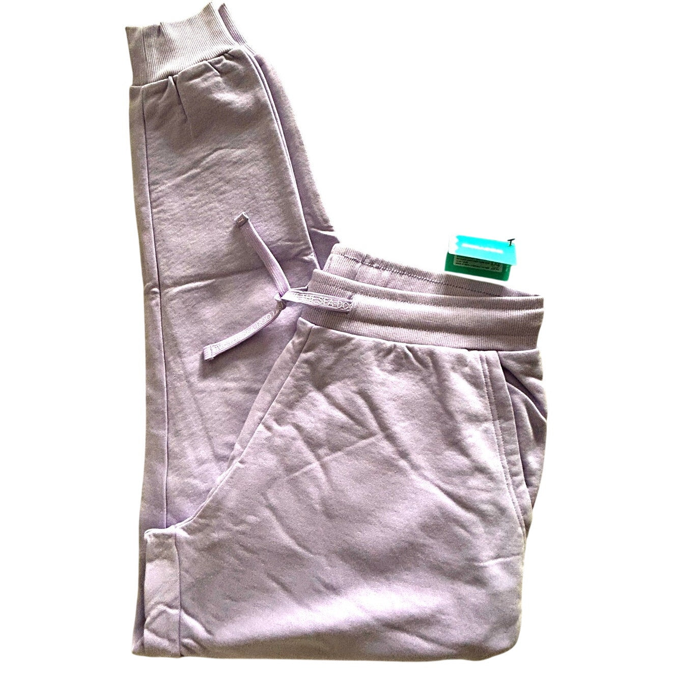Seadoo Soft Terry Joggers Drawstring Waist Lavender Sz Large NWT