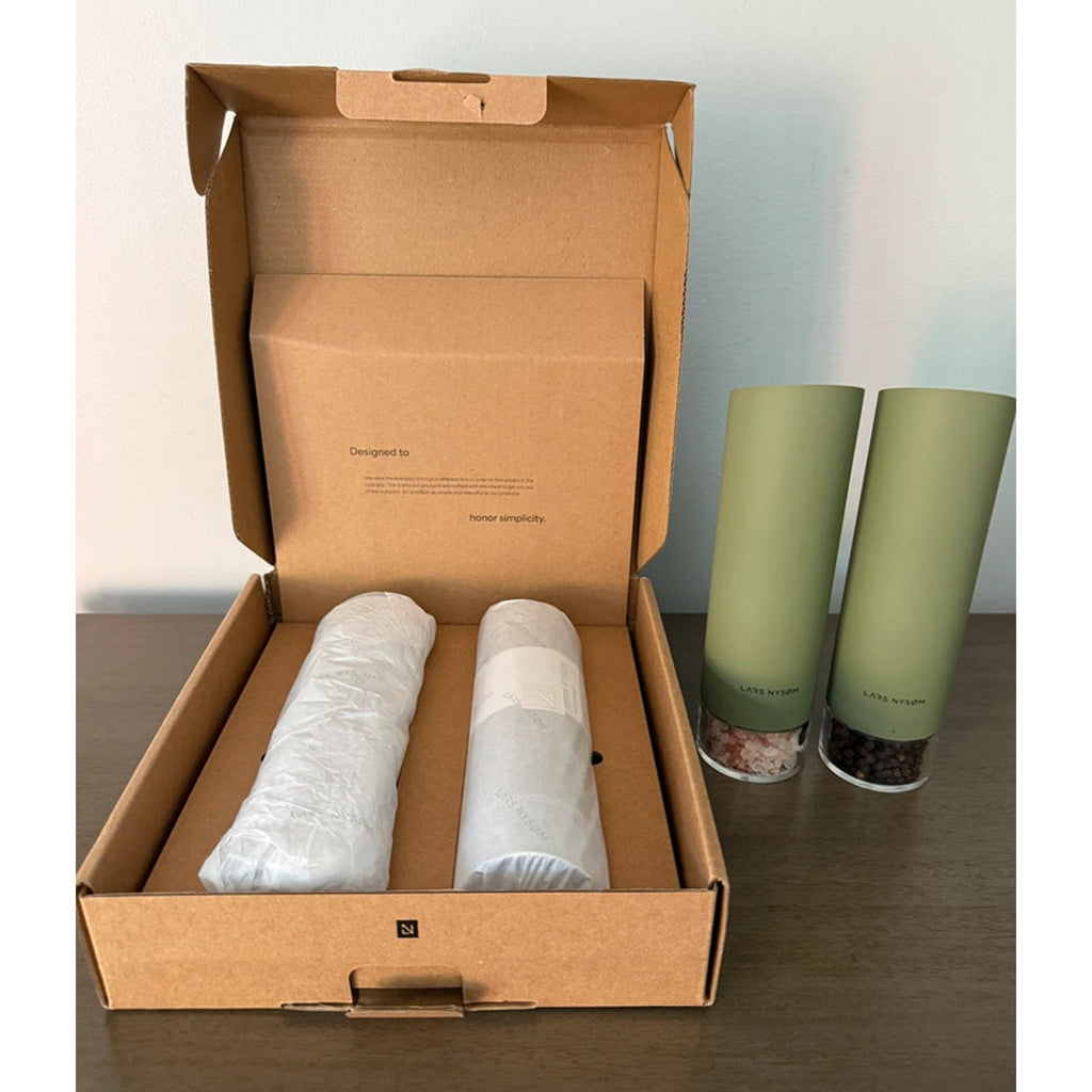 LARS NYSØM Electric Salt & Pepper Grinder Set | Sage Green NIB