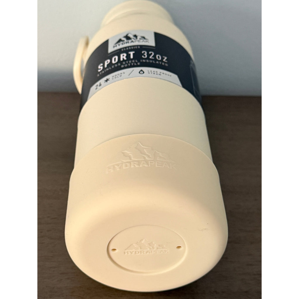 HydraPeak Sport 32oz Stainless Steel Insulated 24Hrs Water Bottle – Cream NEW