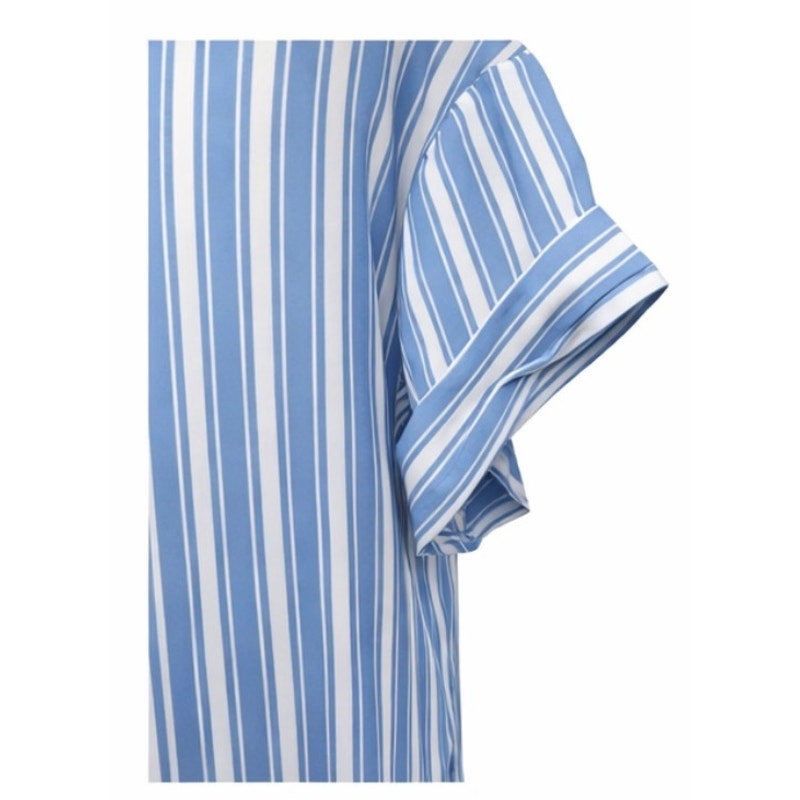 Gap Everyday Essentials Dress Blue & White Vertical Stripes Sz Medium NWT