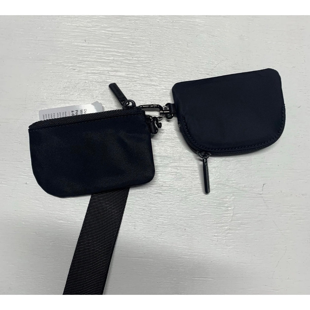 Exclusive Lululemon × Miami Collab Dual
Pouch Wristlet Black Rare Piece NWT