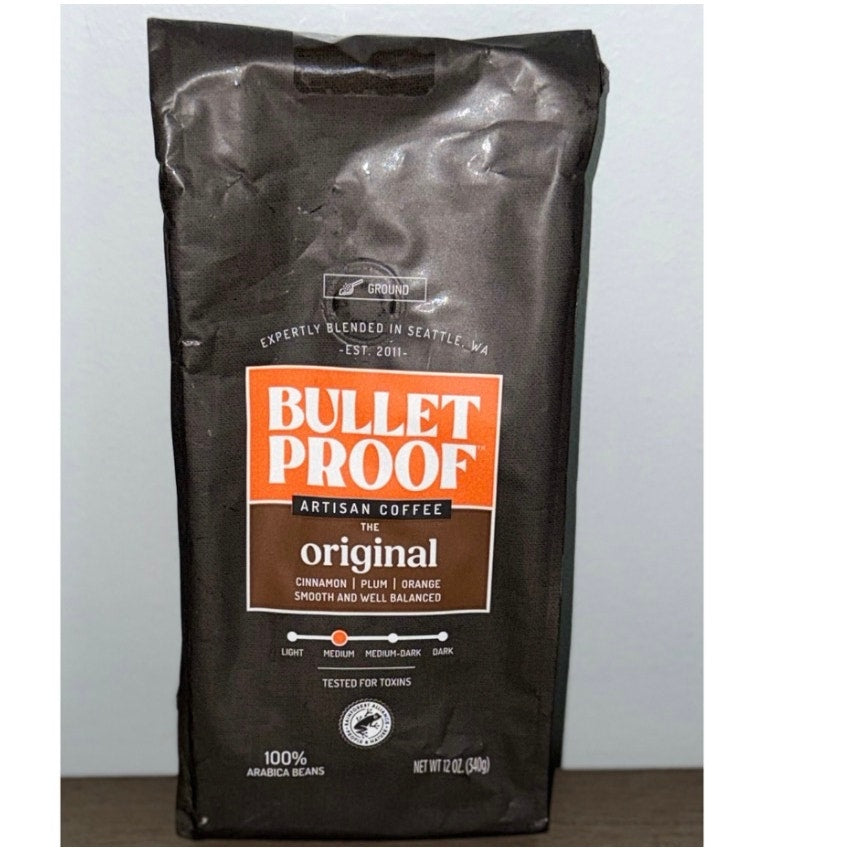 Bulletproof The Original Medium Roast Ground Clean Coffee Tested 4 Toxins 12 oz