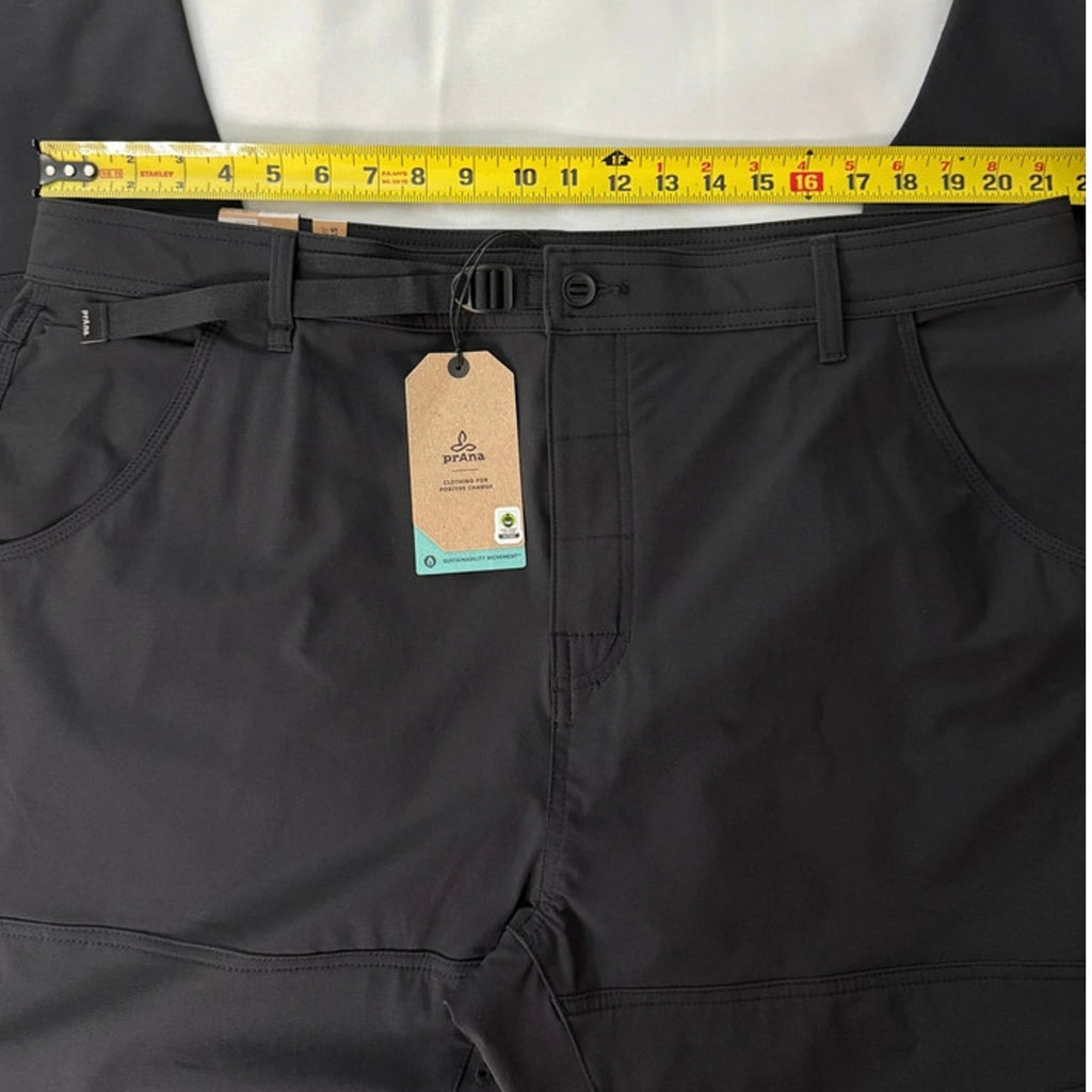 prAna Stretch Zion AT Technical Pants Standard Fit Black Mens Sz 42x32 NWT $135