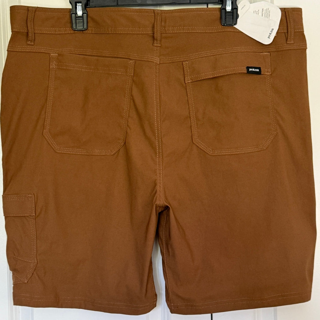 Mens PrAna Stretch Zion Short II w/ Belt Size 40" 8" -Sepia / Rust NWT *Also 38"